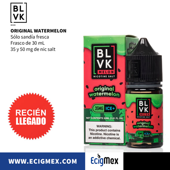 Líquido / Eliquid para vapeo BLVK Unicorn Serie MELON Sales de Nicotina varios sabores 30 mL