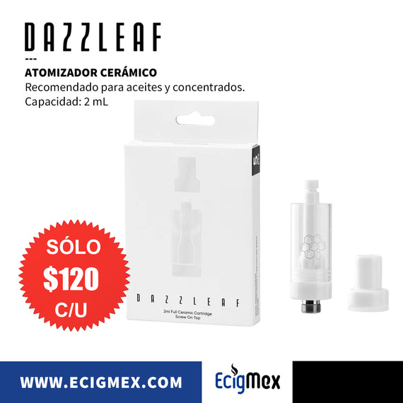 Atomizador Dazzleaf Calentamiento Cerámico Recomendado para aceites 1.5 mL Coil 1.2 ohms