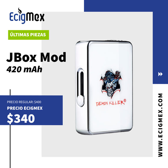 MOD Demon Killer JBOX 420 mAh blanco y negro con acabado espejo