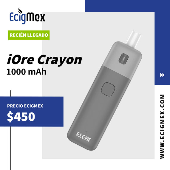 POD Inicial Eleaf iORE Crayon Pen Kit 1000 mAh de Batería Integrada Cartucho 0.8 ohms Capacidad 2 mL