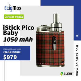 Kit Inicial Eleaf iStick Pico Baby 1050 mAh varios colores con sistema de bloqueo de botones