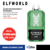 NUEVO POD Desechable ELFWORLD AI22000 Batería de 650 mAh Pantalla indicadora de Carga y Líquido Hasta 22,000 Vapeadas y 26 mL de Nic Salts