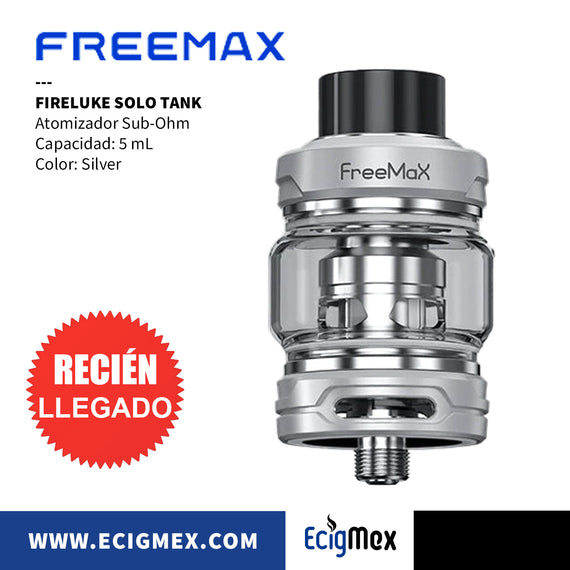 Atomizador FreeMax Fireluke Solo Sub-Ohm con Mesh Coil Doble-D Capacidad 5 mL para vapeo