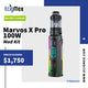 Kit Inicial FreeMax Marvos X PRO Hasta 100 W Diseño Lighting y Tecnología Doble Mesh-D Coil Requiere batería externa 18650