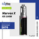 Kit Inicial FreeMax Marvos X 100 W Diseño Lighting y Tecnología Doble Mesh-D Coil Requiere batería externa 18650