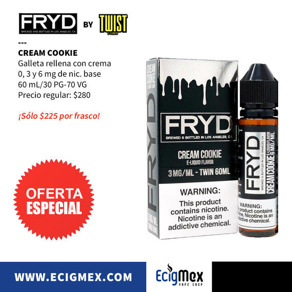 Líquido/ Eliquid para vapeo FRYD Twist e-liquid varios sabores 60 mL