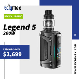MOD KIT GeekVape Aegis Legend 5 Potencia 200W Tri-Proof IP68 Requiere 2 baterías Externas