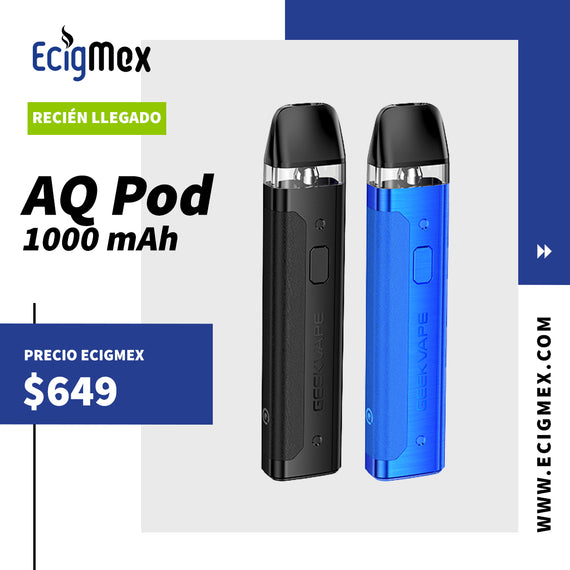 POD Vapeador Geek Vape AQ Batería de 1000 mAh Vapeo MTL compatible con Cartucho Q