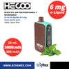 NUEVO POD Desechable Hecoo Space DTL 30K Batería de 800 mAh Pantalla indicadora de Carga y Líquido Hasta 30,000 Puffs y 20 mL de e-Liquid de 6 mg