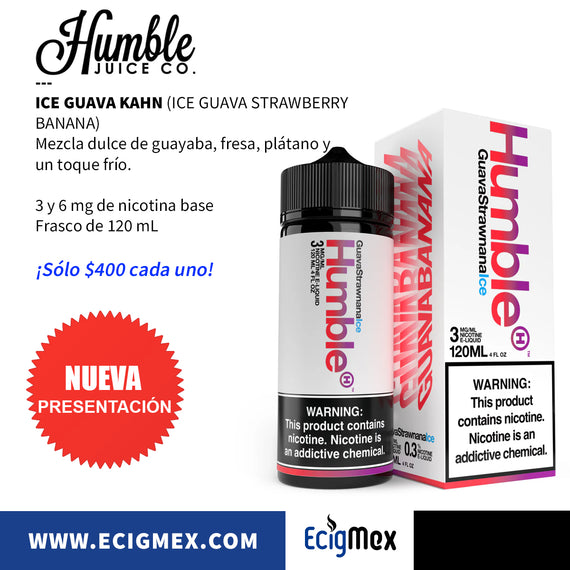 Líquido/ Eliquid para vapeo Humble Juice Co 120 mL Varios Sabores 3 y 6 mg/mL Nueva Presentación
