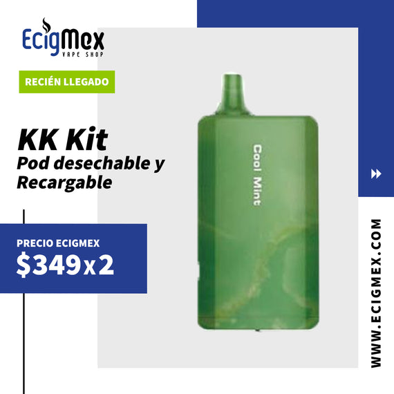 POD Desechable y Recargable KK B-Box 650 mAh Hasta 6000 Vapeadas y 13 mL de Nic Salts con sabores únicos