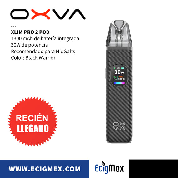 Kit Inicial POD OXVA Xlim PRO 2 Batería integrada 1300 mAh y Potencia de 30W Ideal para Nic Salts Pantalla a Color Ultra HD