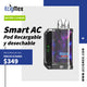 POD Desechable Sigelei SMART AC 650 mAh Pantalla indicadora de Batería y Líquido Hasta 10,000 Vapeadas y 20 mL de Nic Salts