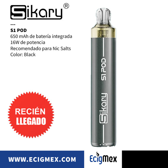 Kit de Vapeo Sikary S1 Batería integrada de 650 mAh 16W de potencia Recomendado para Nic Salts