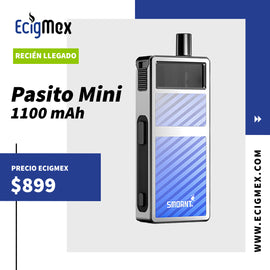POD Smoant Pasito Mini Kit 1100 mAh 30W de potencia y 3.5 mL de capacidad