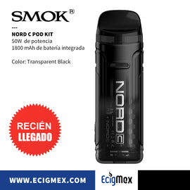 Kit Inicial POD MOD Smok Nord C Hasta 50W de Potencia y 1800 mAh de Batería Integrada Compatible con RPM 2 Coils