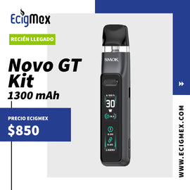 POD Smok Novo GT Kit 1300 mAh 30W Ideal para Nic Salts Mega Pantalla Dual Exclusivo y Discreto