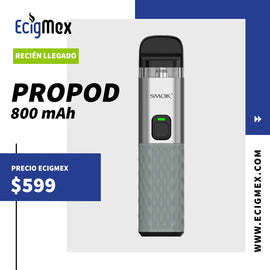 POD Vaporizador Smok PROPOD Batería Integrada de 800 mAh Cartuchos Novo 2X Recomendado para Nic Salts
