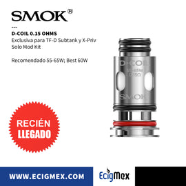 Resistencia para vaporizador Smok D-Coil de 0.15 ohms Exclusiva para X-Priv Solo