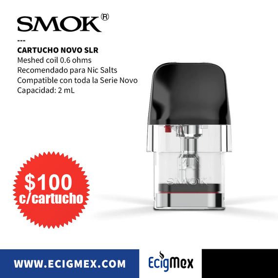 Cartucho para POD Kit Smok NOVO NOVO 2 NOVO 3 NOVO 2X y NOVO M con opciones Mesh y Dual Coils para vapeo MTL