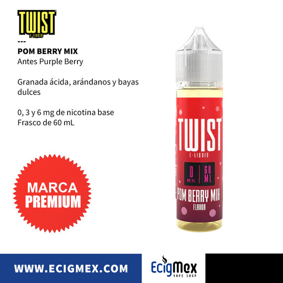 Líquido/ Eliquid para vapeo Twist Eliquid varios sabores originales 60 mL Nic Base