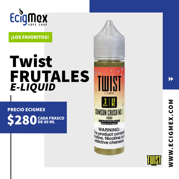 Líquido/ Eliquid para vapeo Twist Eliquid varios sabores originales 60 mL Nic Base