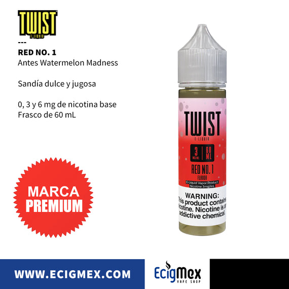 Líquido/ Eliquid para vapeo Twist Eliquid varios sabores originales 60 mL Nic Base