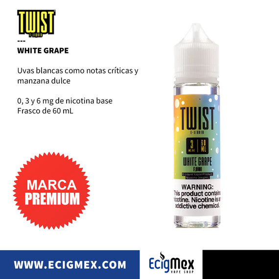 Líquido/ Eliquid para vapeo Twist Eliquid varios sabores originales 60 mL Nic Base