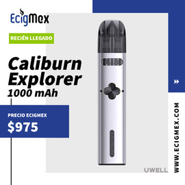 NUEVO POD Uwell Caliburn EXPLORER Ahora con 1000 mAh de Batería Integrada Botón Multifuncional para Mezclar e-Liquids ¡Emplea 2 Coils Caliburn G simultáneamente!