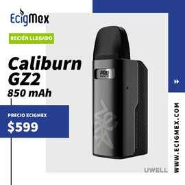 POD Uwell Caliburn GZ2 850 mAh Diseño Zega Compatible con Caliburn G Coils Capcidad 2 mL
