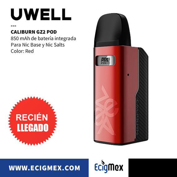 POD Uwell Caliburn GZ2 850 mAh Diseño Zega Compatible con Caliburn G Coils Capcidad 2 mL