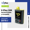 NUEVO POD Desechable V-PLAY 20k Batería de 850 mAh Ahora con Video Games e Indicador de Carga y Líquido Hasta 20,000 Puffs y 25 mL de Nic Salts