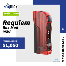 BOX MOD Vandy Vape Requiem 95W Ergonomico Sofisticado y Potente varios colores Requiere 1 batería externa