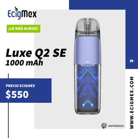 POD Inicial Vaporesso LUXE Q2 SE 1000 mAh Vapeo MTL Ideal para Nic Salts Cartucho Luxe Q para 3 mL