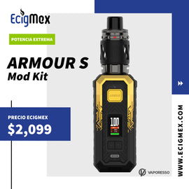 MOD Kit Vaporesso ARMOUR S Hasta 100W de potencia con Atomizador iTank 2 Requiere 1 batería 21700 Alta Tecnología Inteligente