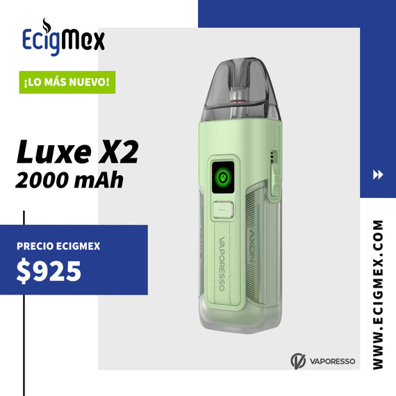 POD Inicial Vaporesso LUXE X2 Batería Integrada 2000 mAh Compatible con todos los Cartucho Luxe X y XR para GTX Coils