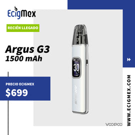 POD Vaporizador Voopoo Argus G3 1500 mAh de Batería 30W de Potencia Recomendado para Nic Salts
