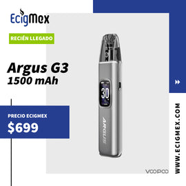 POD Vaporizador Voopoo Argus G3 1500 mAh de Batería 30W de Potencia Recomendado para Nic Salts