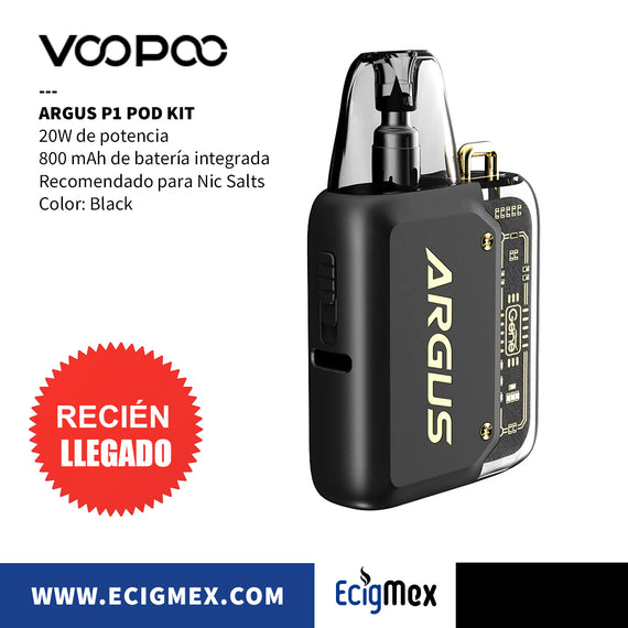 POD Vaporizador Voopoo Argus P1 Batería Integrada 800 mAh 20W de potencia Recomendado para Nic Salts