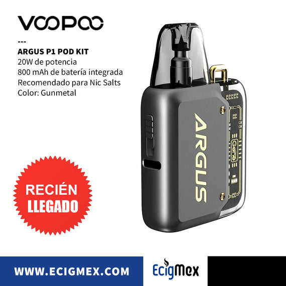 POD Vaporizador Voopoo Argus P1 Batería Integrada 800 mAh 20W de potencia Recomendado para Nic Salts