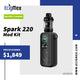 MOD KIT Vaporizador Voopoo Vinci Spark 220W con NUEVO Atomizador UForce-X Tank Requiere 2 baterías 18650 Compatible con PnP-X Coils