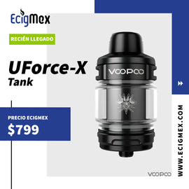 Atomizador Voopoo UFORCE-X Tank Capacidad 5.5 mL Entrada 510 Compatible con PnP-X Coils