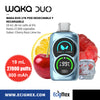 POD Desechable Recargable WAKA DUO 27K Pantalla Touch Interactiva Batería de 800 mAh Hasta 27000 Vapeadas y 19 mL de Nic Salts