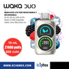 POD Desechable Recargable WAKA DUO 27K Pantalla Touch Interactiva Batería de 800 mAh Hasta 27000 Vapeadas y 19 mL de Nic Salts