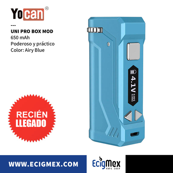 BOX MOD Yocan Uni PRO 650 mAh Más Poderoso, Práctico y Funcional Varios colores para aceites