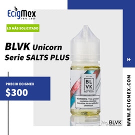 Líquido / Eliquid para vapeo BLVK Unicorn Serie SALTS PLUS Sales de Nicotina varios sabores 30 mL