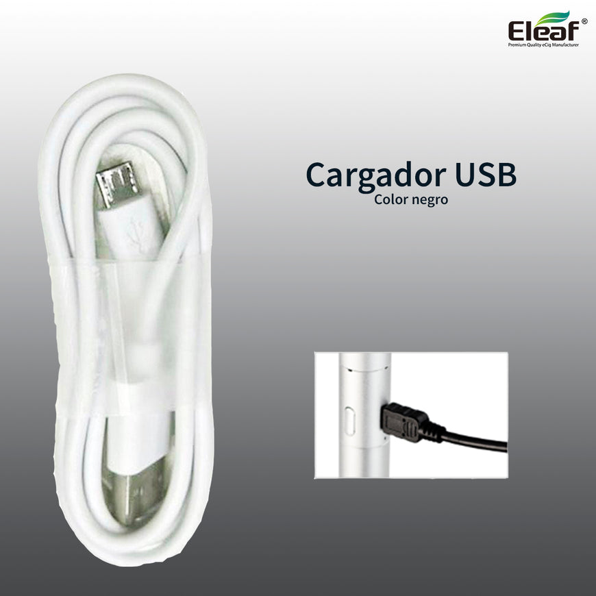Cargador Cable USB Eleaf Tipo C y entrada micro USB