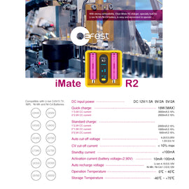 Cargador Efest imate 2 para vapeador