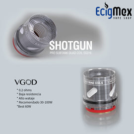 Resistencia Shotgun para vaporizador VGOD Pro Subtank Quad Coil varios ohms