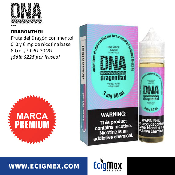 Líquido/ Eliquid Para Vapeo DNA VAPOR by Twist Liquids Varios Sabores 60 mL